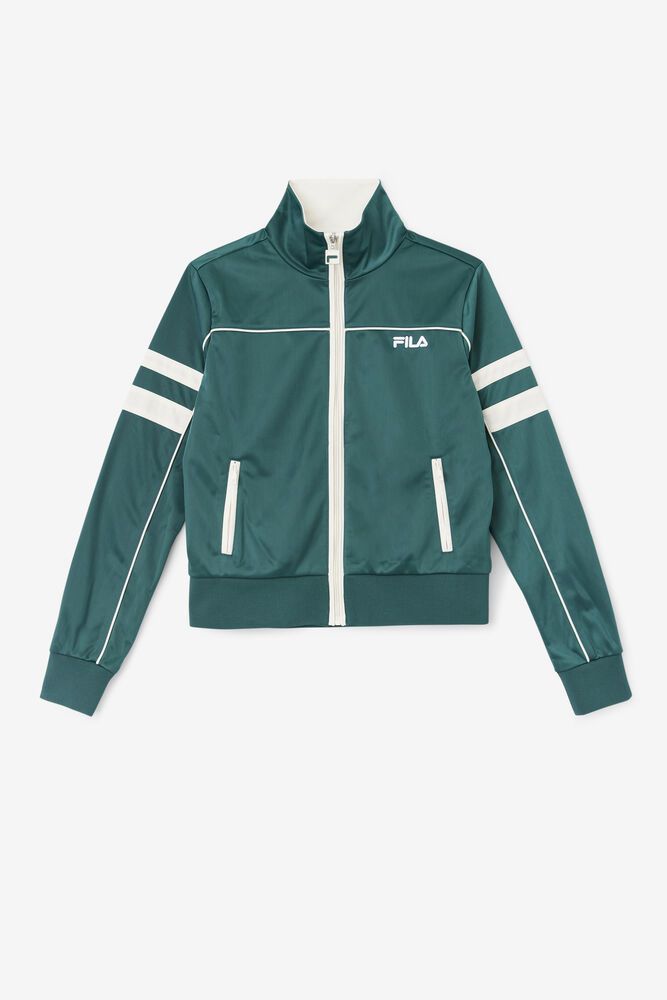 Fila Jacket Pippa Track Womens Green - India CAN-380729